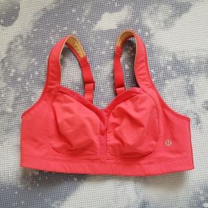 Lululemon coral colour adjustable sports bra